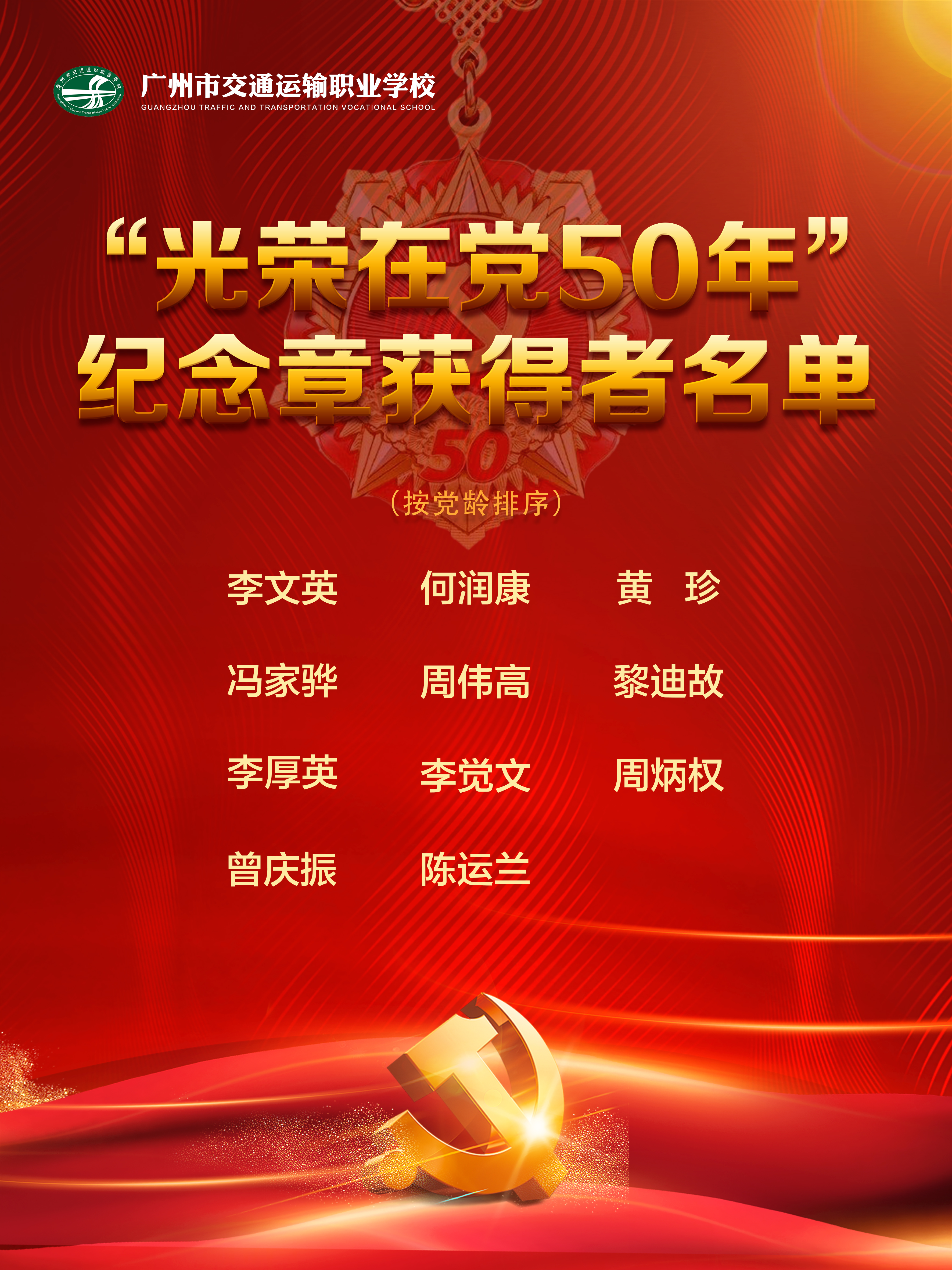 一百年征程浩荡，五十载初心如磐丨他们，光荣在党50年！